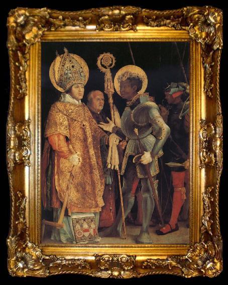 framed  Grunewald, Matthias The Meeting of St Erasmus and St Maurice, ta009-2
